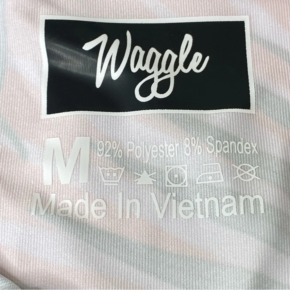 Waggle Palm Tree All Over Print Golf Polo Shirt - Picture 5 of 5